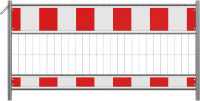 Ocelová mřížová zábrana TL, fólie 1 RA1/A, červeno-bílá, délka 240 cm