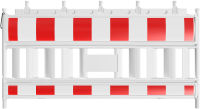 EURO2 plastová zábrana RA1/A, červeno-bílá, 200 cm, adaptér lampy