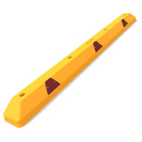 Parkovací a vodící plastový lem žlutý s reflexními pásky 165 cm
