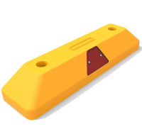 Parkovací a vodící plastový lem žlutý s reflexními pásky 55 cm