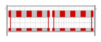 (obrázek pro) Stavební oplocení 350x120 cm, s výstražným polepem RA2/C, červeno - žlutá