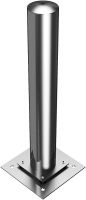 Sloupek s gumovým blokem 152 mm, v. 100 cm, na patku, pozink