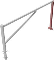 (obrázek pro) Otočná závora F 250 cm, do betonu, trojhr. klíč, v. 95 cm, zinek