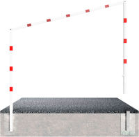 Oboustranná výšková zábrana 70x70 mm 4 m, v. 2 m, bílo-červená