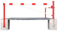 Otočná závora s ALU ramenem, v. 95 cm, d. 5 m, trojhr. klíč, lak