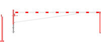 Příčka ochjranného zábradlí 70x70 mm, d. 130 cm, pozink