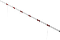 Závěsná výšková zábrana vjezdu, 500 cm, oboustranná, červeno-bílá