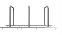 (obrázek pro) Řadový stojan pr. 48 mm na 3 kola, 210x80x80 cm, zinek