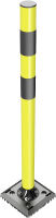 Sloupek KICKBACK, kloub. úchyt, na patku, pr. 60 mm, v. 90 cm, žluto-černý