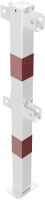 Středový sloupek 70x70 mm, v. 1,0 m, na patku, bílo-červený