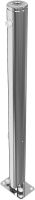 Nerezový sklopný sloupek 76 mm s ozdobou, v. 90 cm, na patku, trojhranný klíč