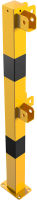 Rohový sloupek 70x70 mm, v. 1,0 m, na patku, žluto-černý