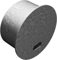 Ocelový sloupek pr. 76 mm, v. 140 cm, do betonu, pozink