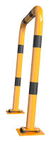 Ochranný rám na patky s gumovým blokem, 75x115 cm, pr. 76 mm, žluto-černý