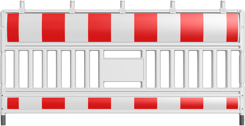 (obrázek pro) EURO3 plastová zábrana RA1/A, červeno-bílá, 200 cm, adaptér