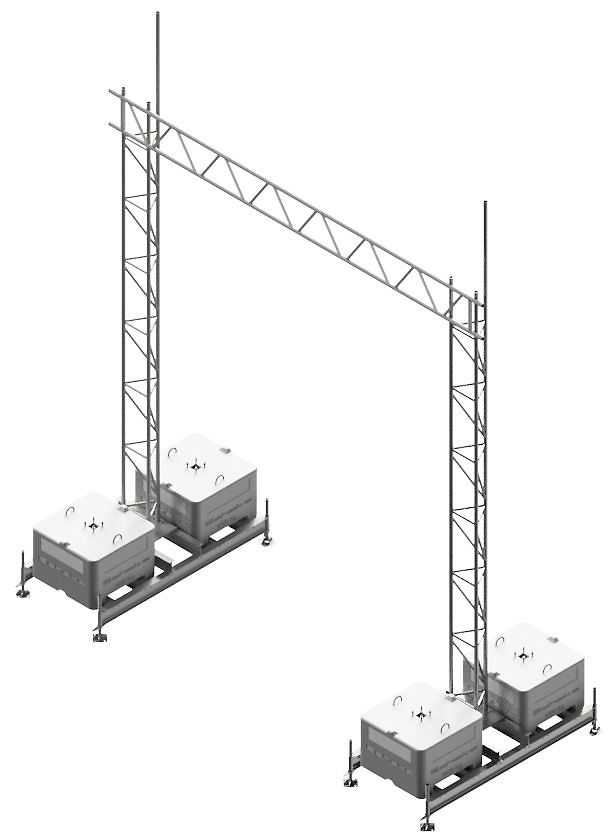 (obrázek pro) Set pro návěští nebo most přes ulici, d. 520 cm, v. 615 cm