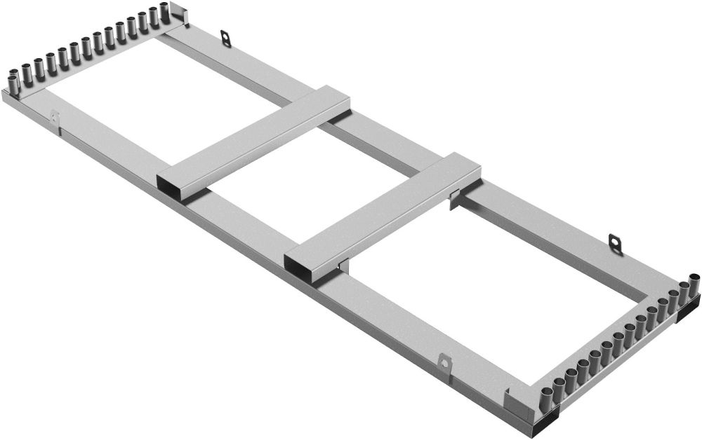 (obrázek pro) Skladový, přepravní rám pro 29 panelů mobilního oplocení