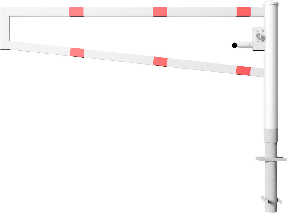 (obrázek pro) Otočná závora, 200 cm, v. 95 cm, k zabetonování, lakovaná