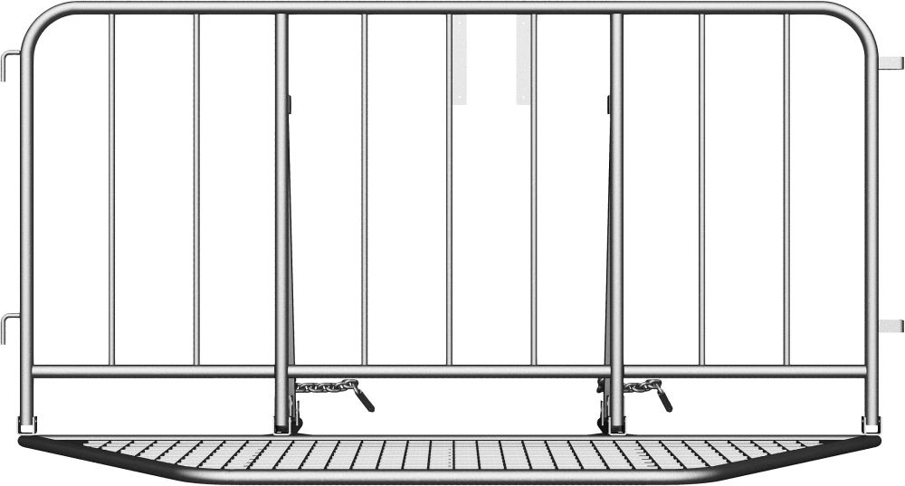 (obrázek pro) Policejní panel mobil. zábradlí U 210x100x110 cm, sklopný, pozink