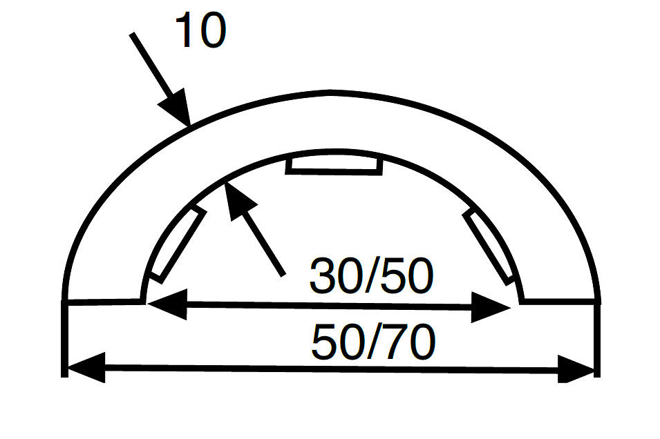 (obrázek pro) Ochranný PUR profil polokruhový na sloupky o pr. 30 mm