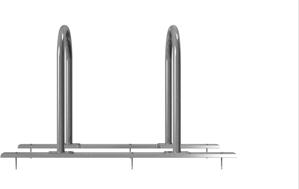 (obrázek pro) Řadový stojan pr. 48 mm na 2 kola, 140x48x80 cm, zinek