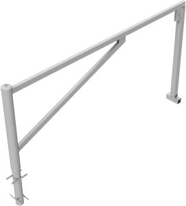 (obrázek pro) Otočná závora F 250 cm, do betonu, cyl. zámek, v. 95 cm, zinek