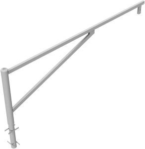 (obrázek pro) Otočná závora F 300 cm, do betonu, cyl. zámek, v. 95 cm, zinek